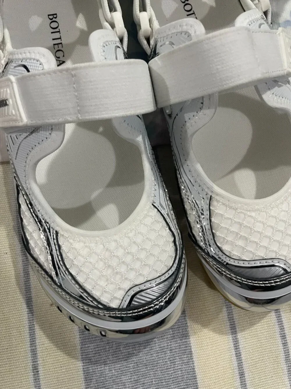 Bottega Veneta Orbit Flash Velcro Mary Jane Sneakers
